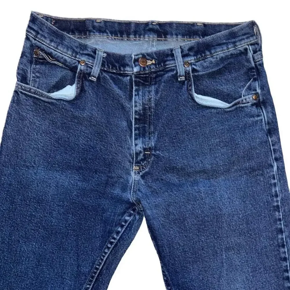 Wrangler Premium Quality Men's Dark Wash Denim Jeans Size 34x32